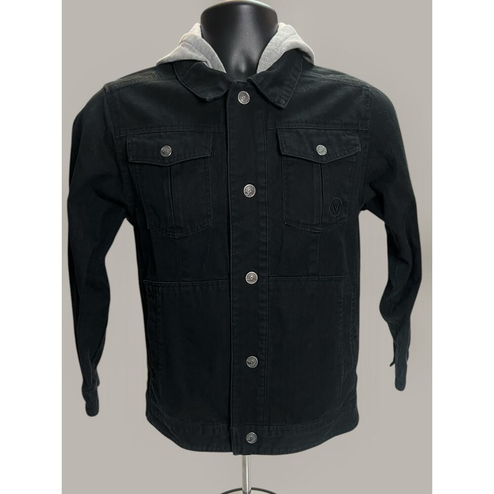 Shaun White Boys Black Jacket with Gray Hood